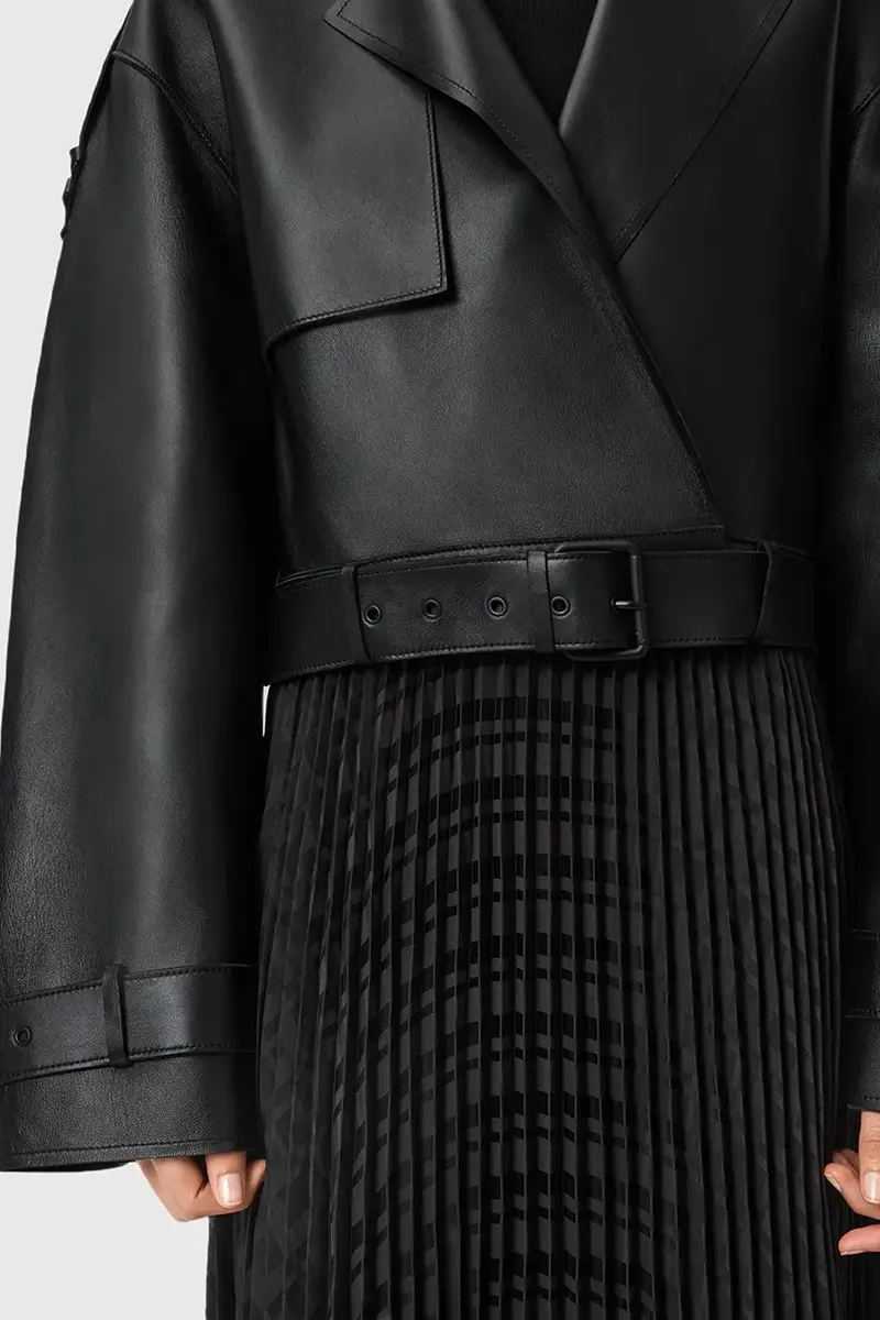 giacca in pelle OPHELIA donna colore verde W045LB Nero miniatura 3