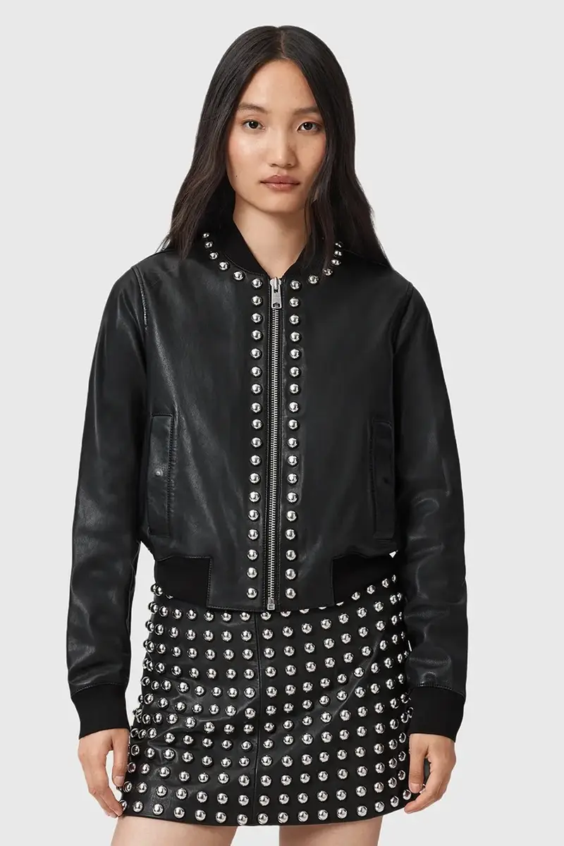 giacca in pelle ORTEN colore nero W032LD miniatura 3