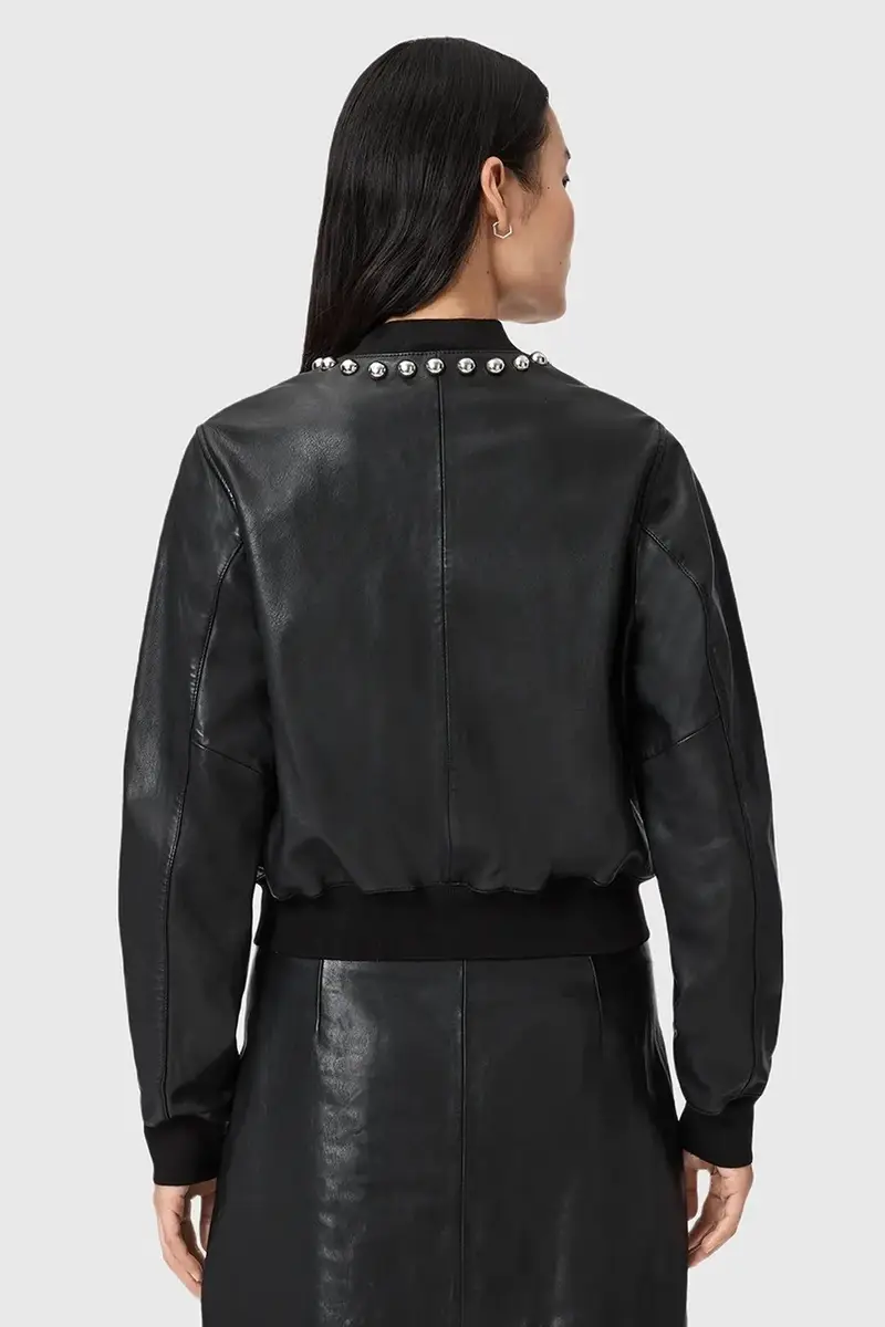 giacca in pelle ORTEN colore nero W032LD miniatura 4