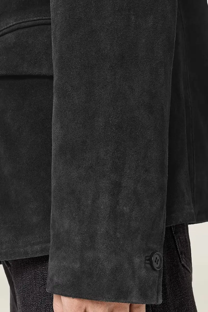 giacca in pelle scamosciata HORNETT uomo colore nero M020LD miniatura 3