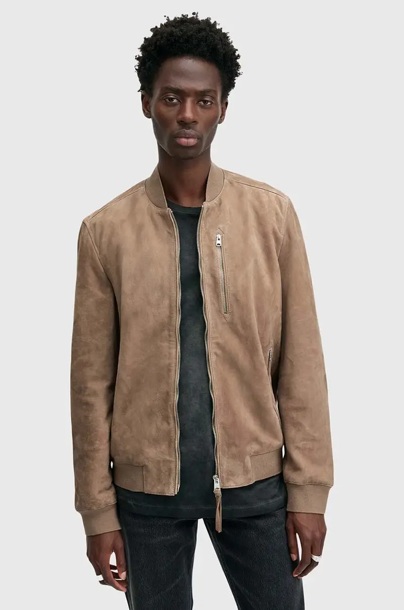 giacca in pelle scamosciata KEMBLE uomo colore marrone M067LB miniatura 5