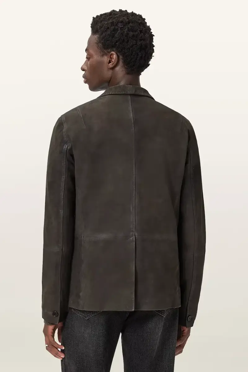 giacca in pelle scamosciata MONET Marrone miniatura 4