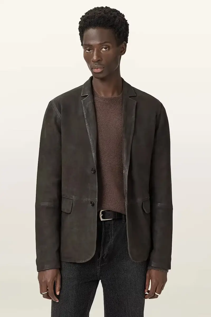 giacca in pelle scamosciata MONET Marrone