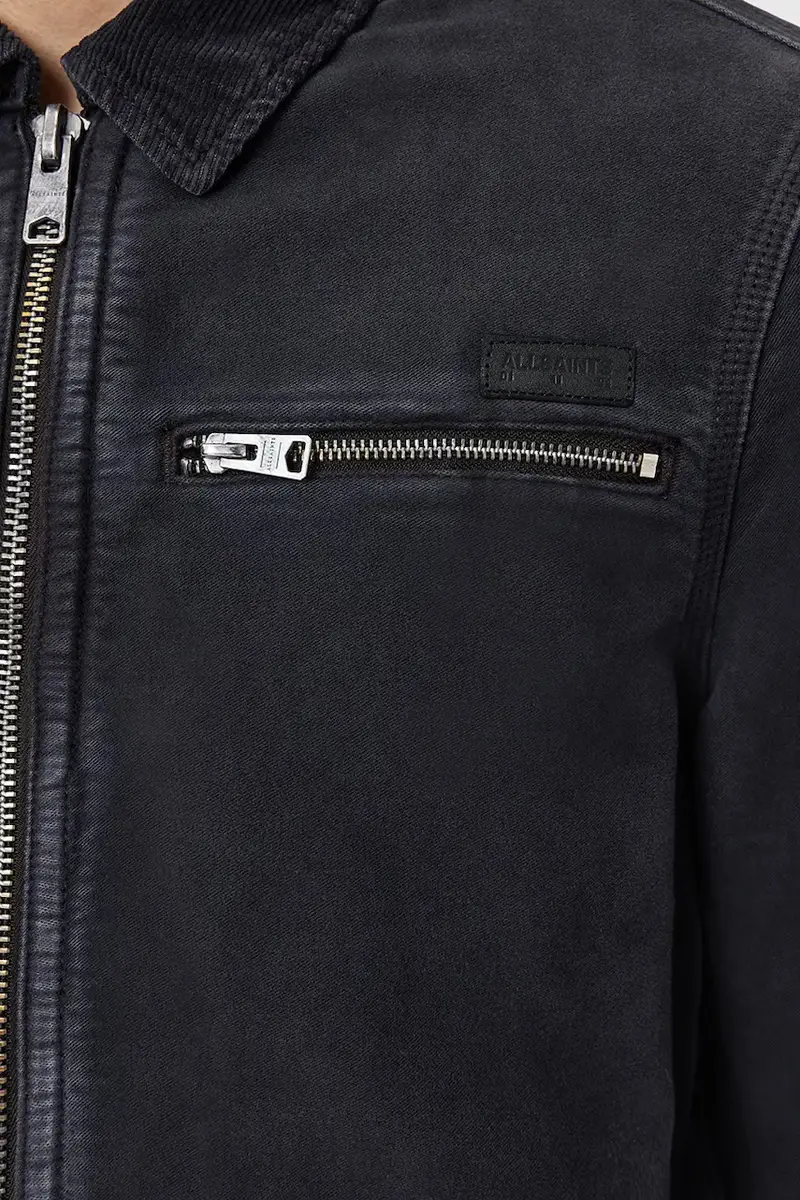 Allsaints Giacca Rothwell Nero in Cotone Biologico miniatura 3