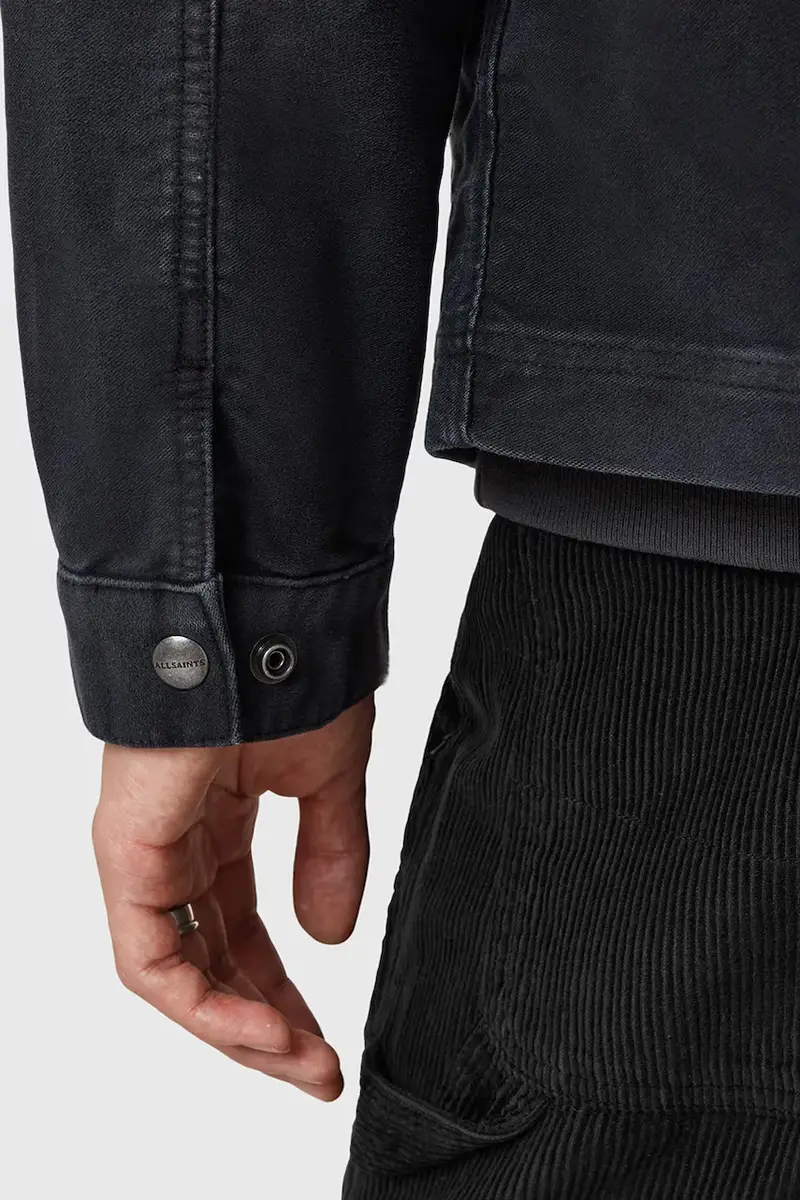 Allsaints Giacca Rothwell Nero in Cotone Biologico miniatura 4