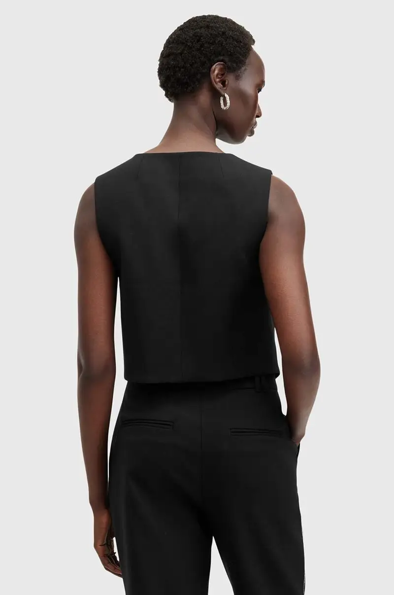 gilè con aggiunta di lana ATLAS KRYS WAISTCOAT colore nero W006QB miniatura 4