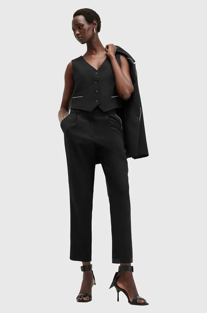 gilè con aggiunta di lana ATLAS KRYS WAISTCOAT colore nero W006QB miniatura 5