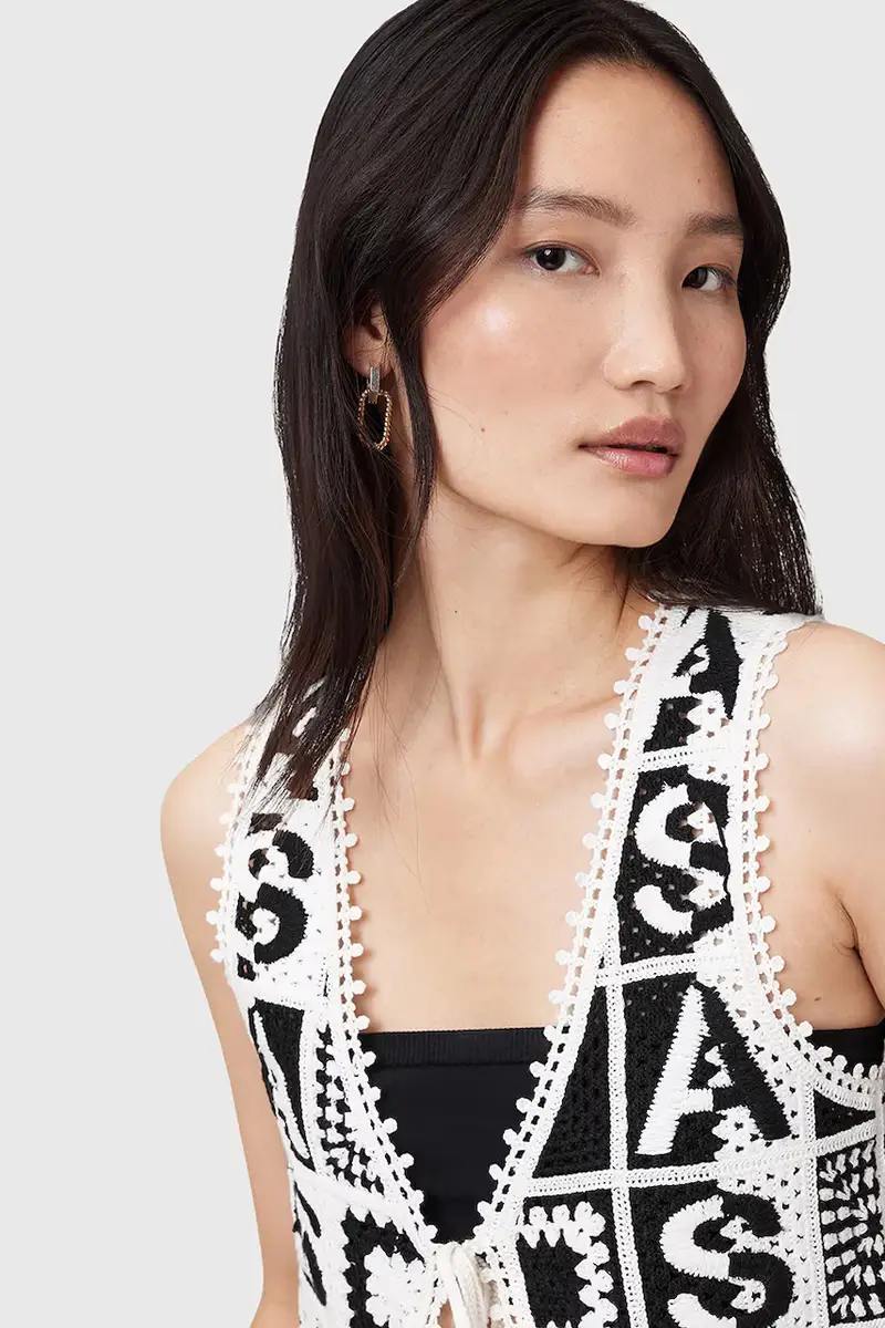 gilè in cotone FLORENCE colore nero W067KC miniatura 2