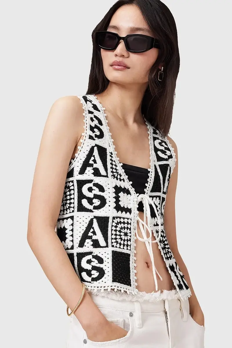 gilè in cotone FLORENCE colore nero W067KC miniatura 4