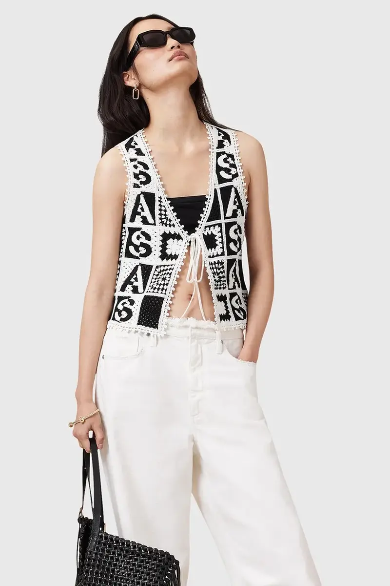 gilè in cotone FLORENCE colore nero W067KC miniatura 5