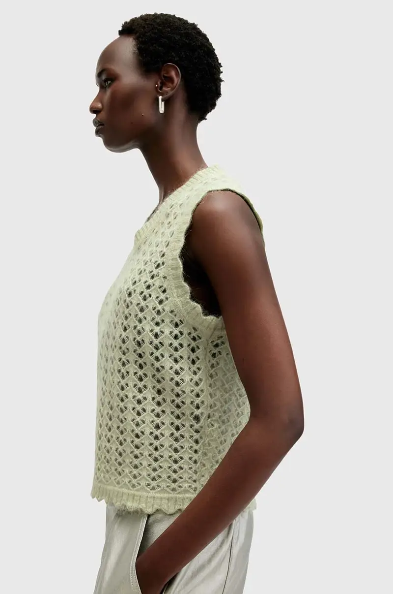 gilè in lana VIVIAN TANK Verde miniatura 3