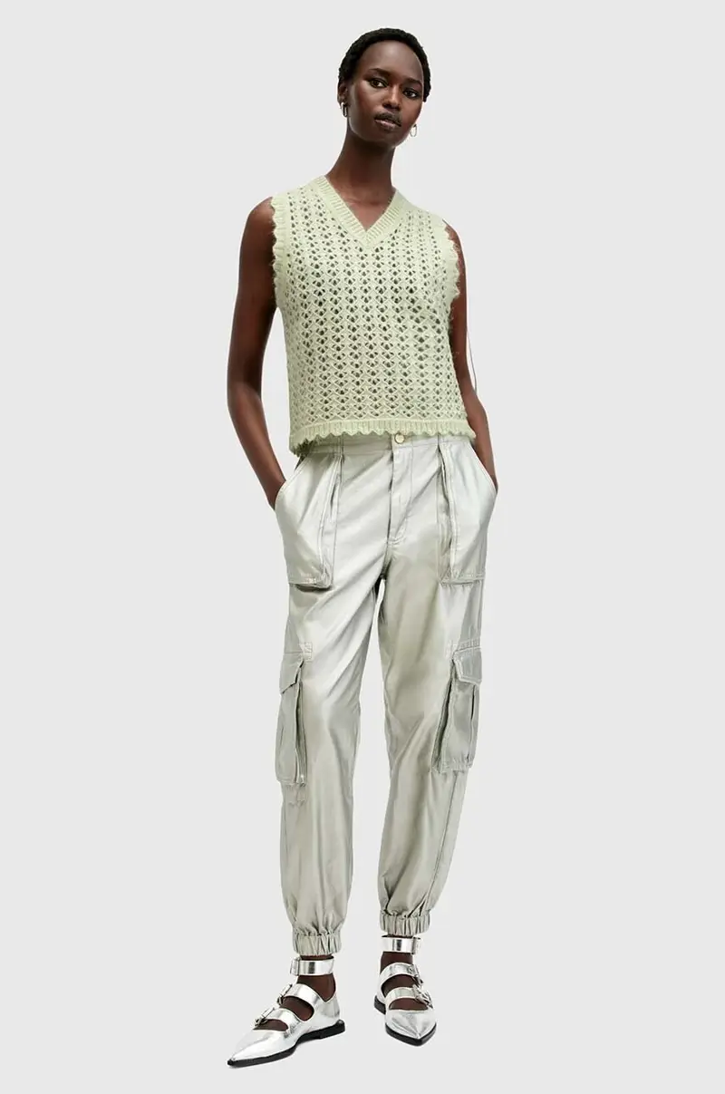 gilè in lana VIVIAN TANK Verde miniatura 5