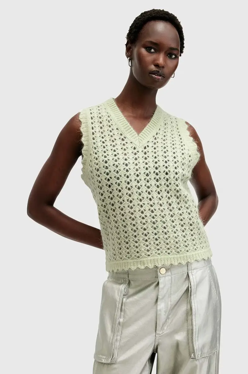 gilè in lana VIVIAN TANK Verde