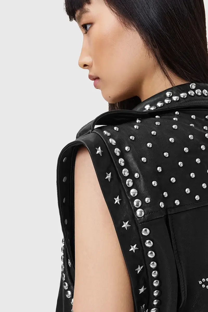 gilè in pelle BILLIE colore nero W051LC miniatura 4