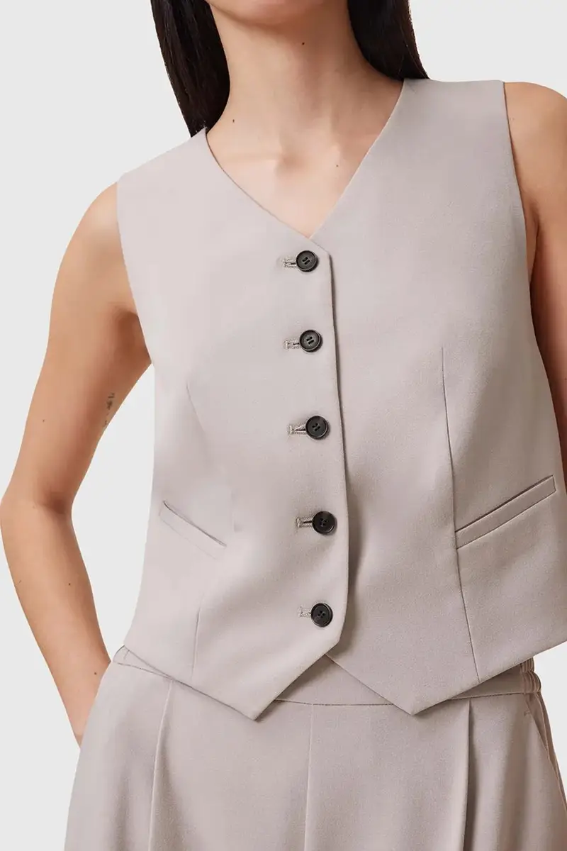 gilet ALEIDA colore beige W005QC miniatura 2