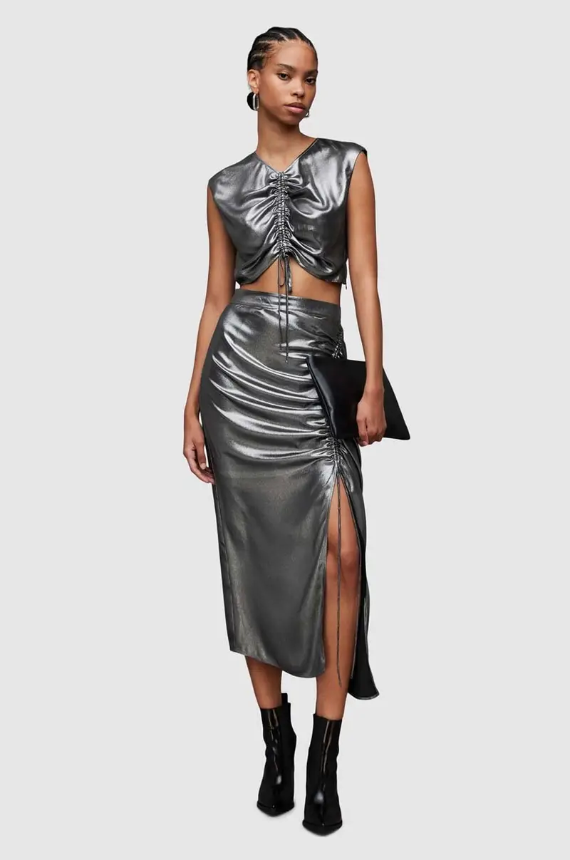 gonna Carla colore grigio miniatura 5