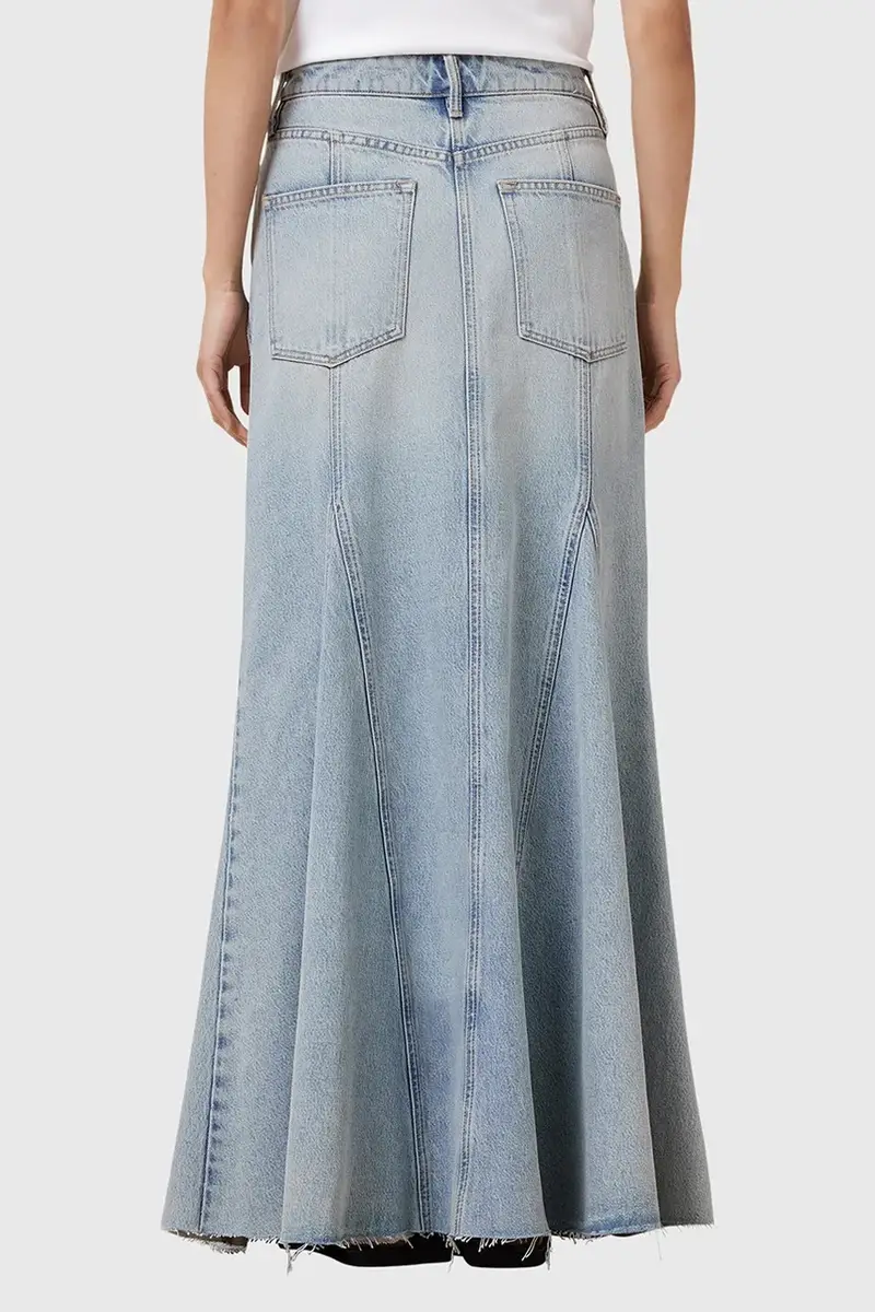 gonna di jeans ALMA colore blu W068RC miniatura 5