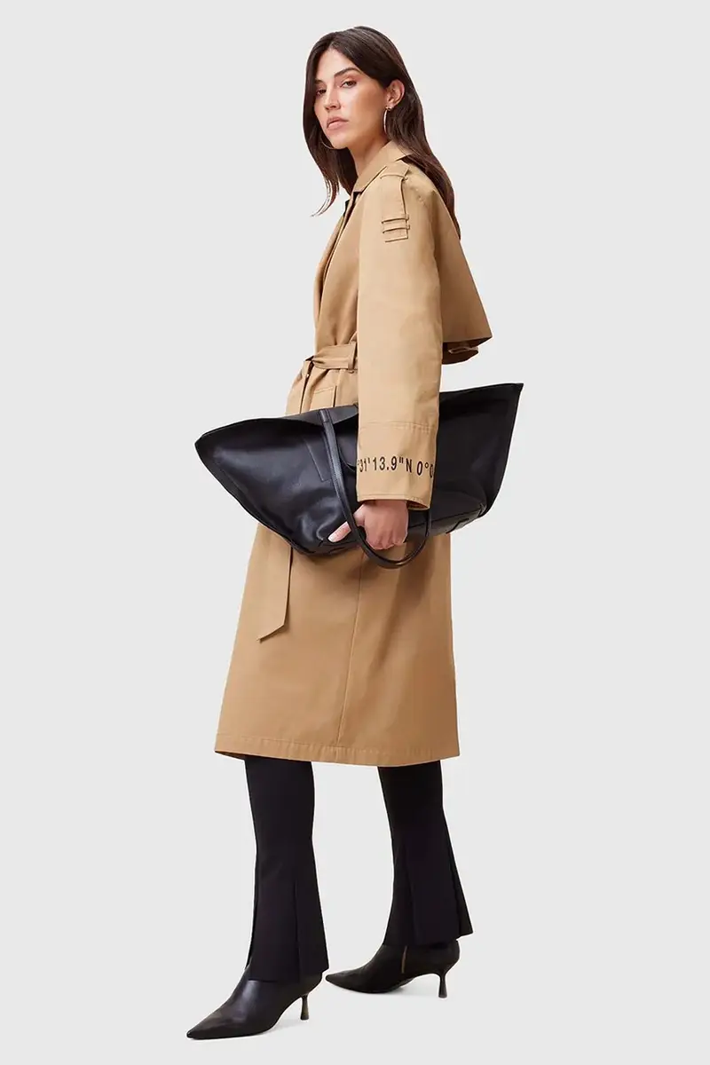 impermeabile di cotone DEMMI donna colore marrone W027OC miniatura 5