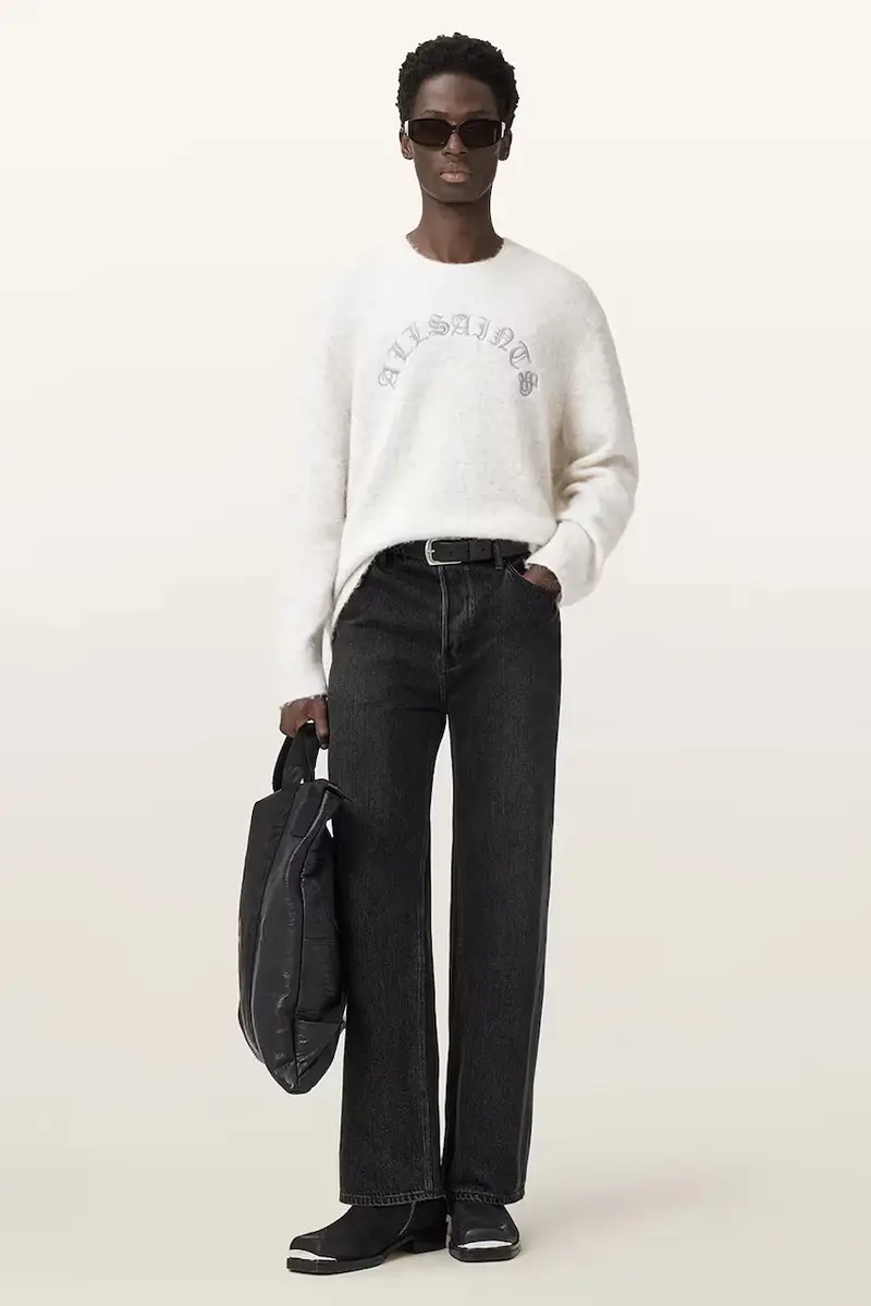 maglione con alpaca CURV Bianco miniatura 3