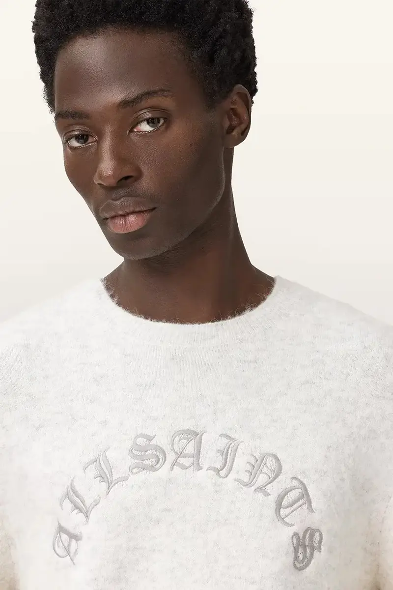 maglione con alpaca CURV Bianco miniatura 5