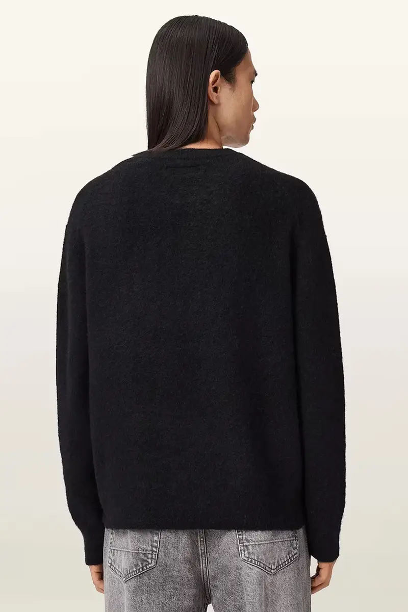 maglione con alpaca CURV Nero miniatura 2