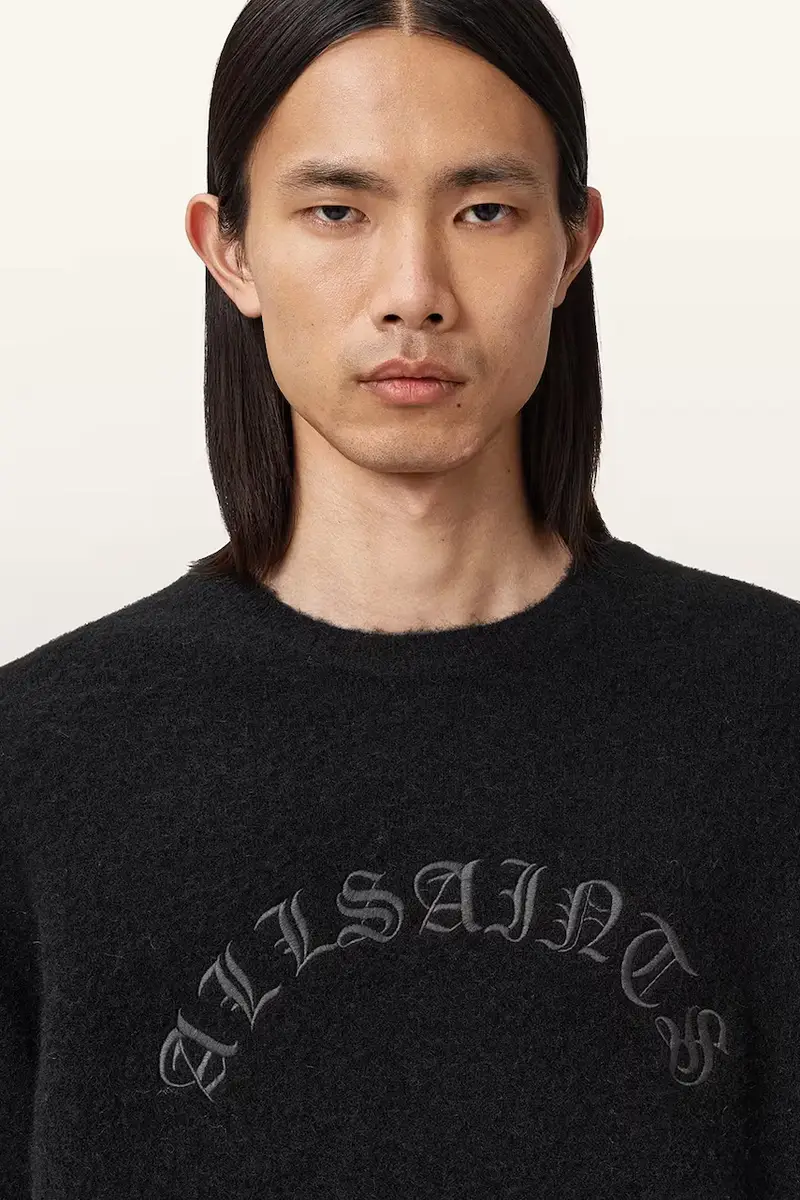 maglione con alpaca CURV Nero miniatura 5