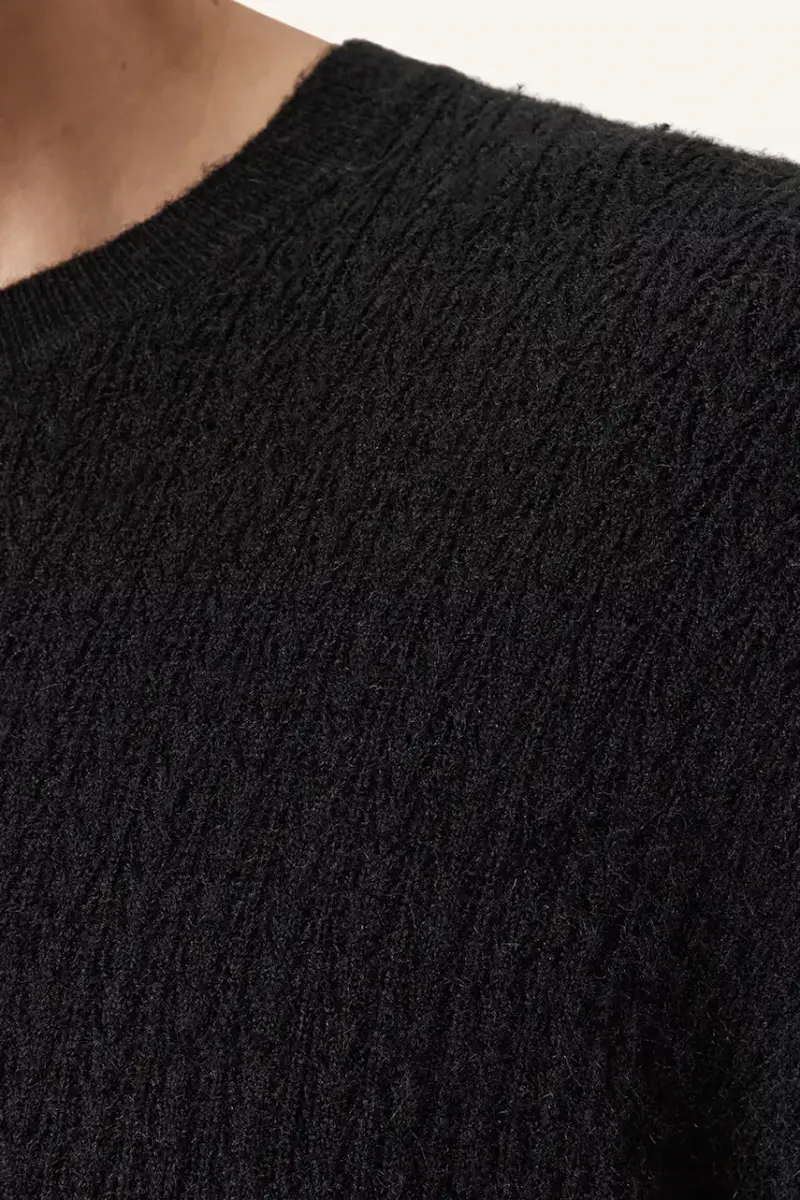 maglione con alpaca JAKOB colore nero M008KD miniatura 3