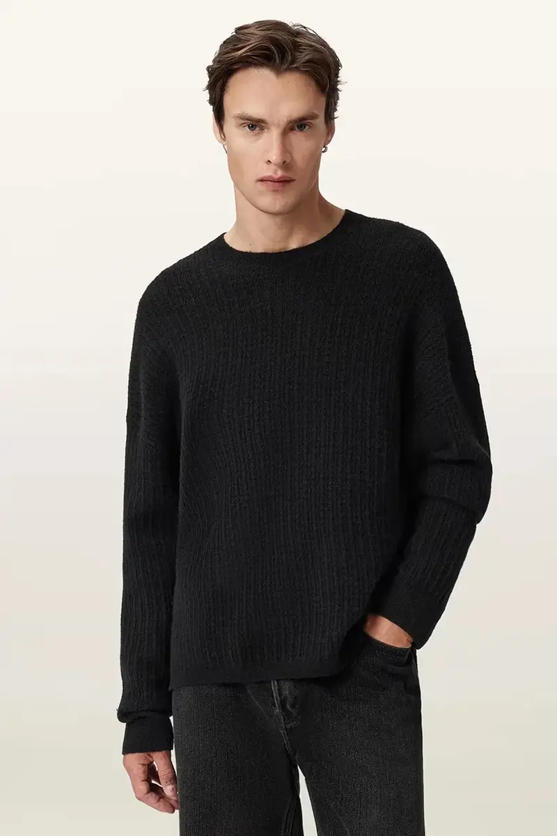 maglione con alpaca JAKOB colore nero M008KD miniatura 5