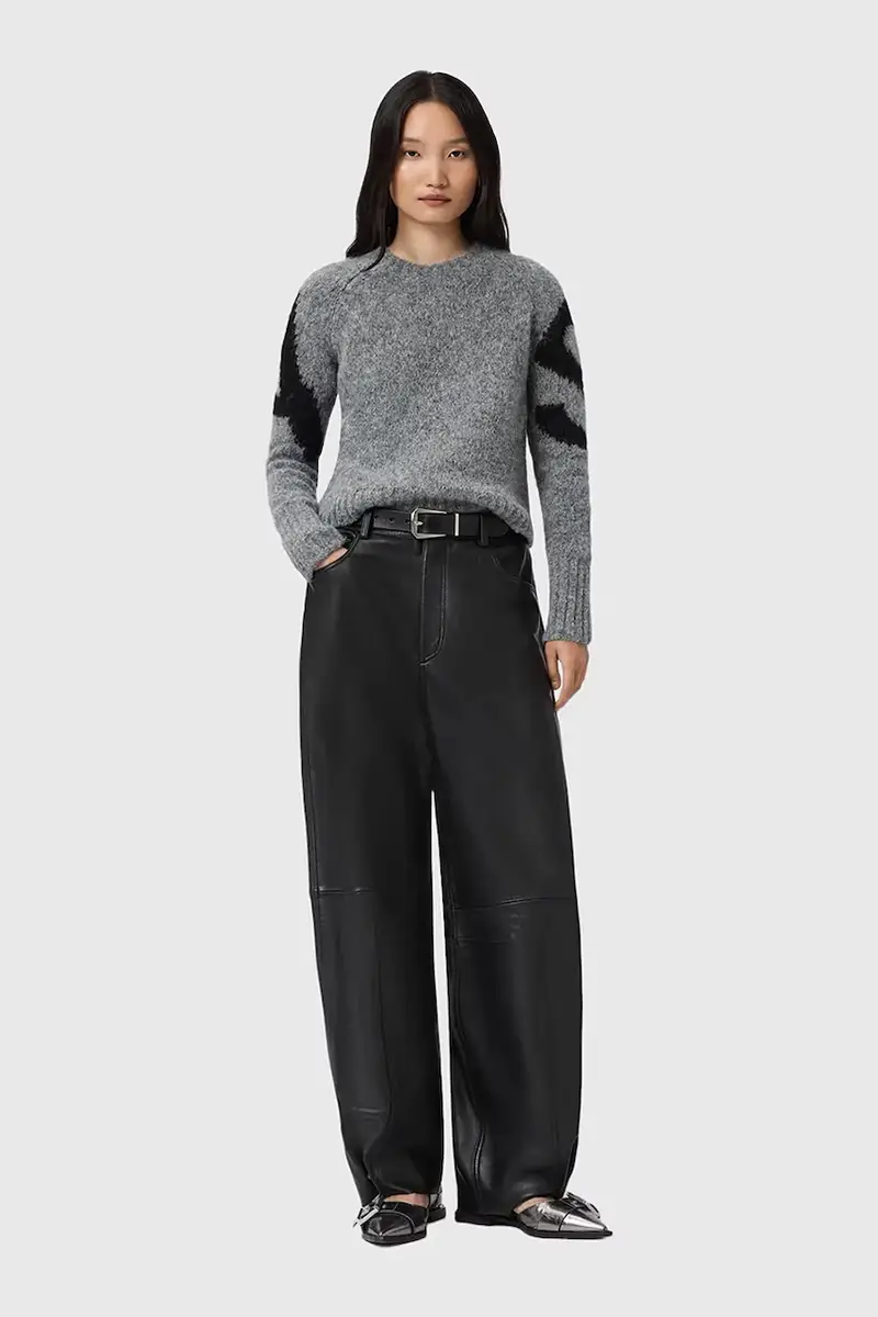 maglione con alpaca Nero miniatura 3