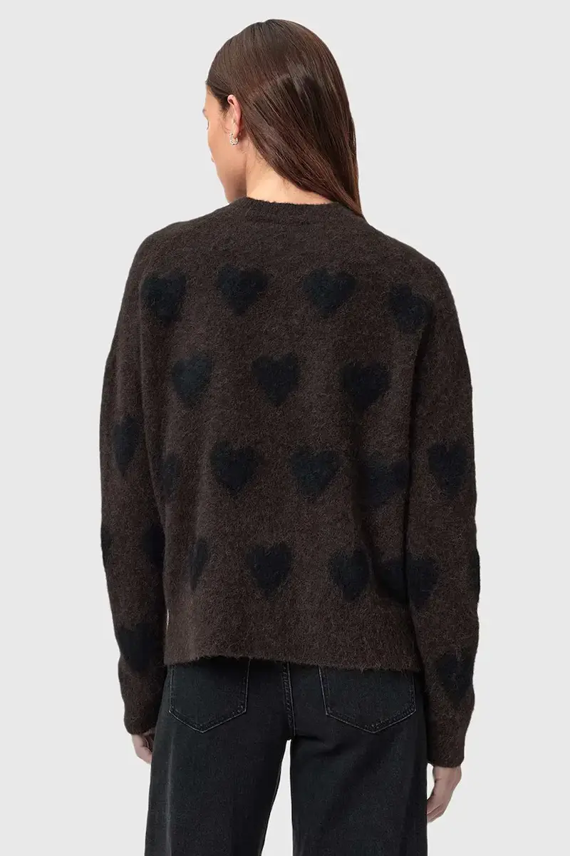 maglione con lana AMORA Nero miniatura 2