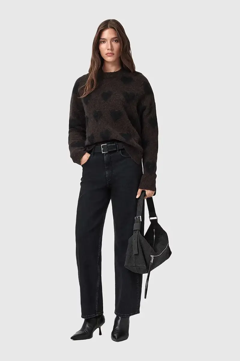 maglione con lana AMORA Nero miniatura 5