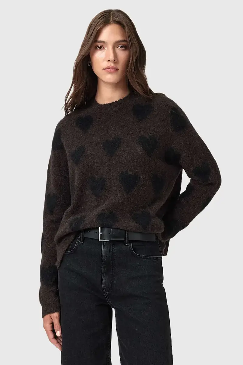 maglione con lana AMORA Nero