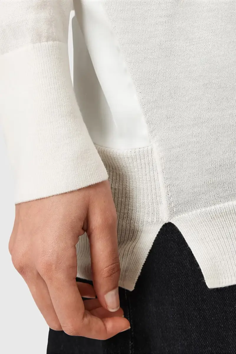 maglione con lana BERN colore bianco W050KD miniatura 2