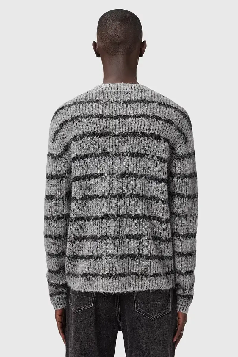 maglione con lana DISSOLVED colore grigio M003KD miniatura 4