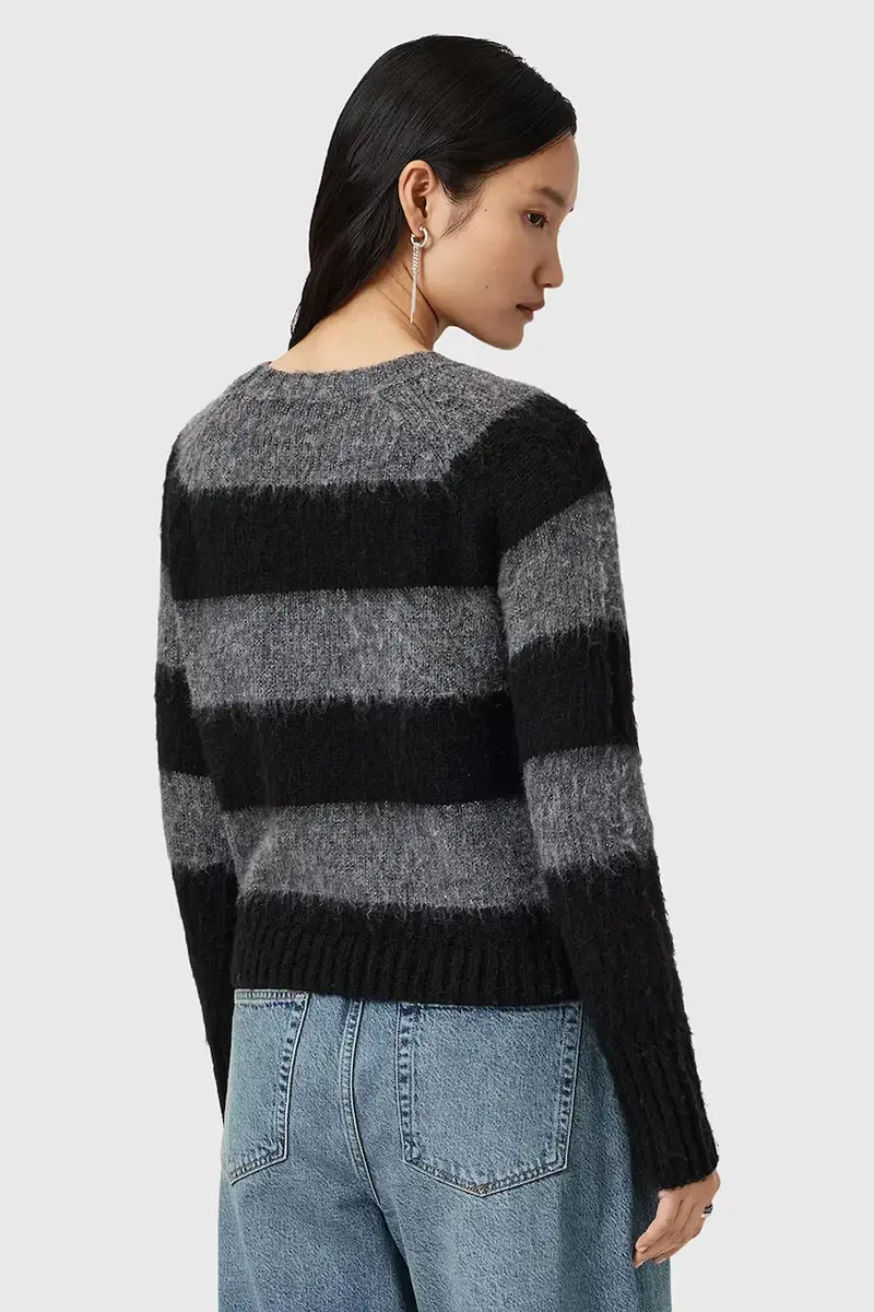 maglione con lana LOU colore nero W053KD miniatura 4