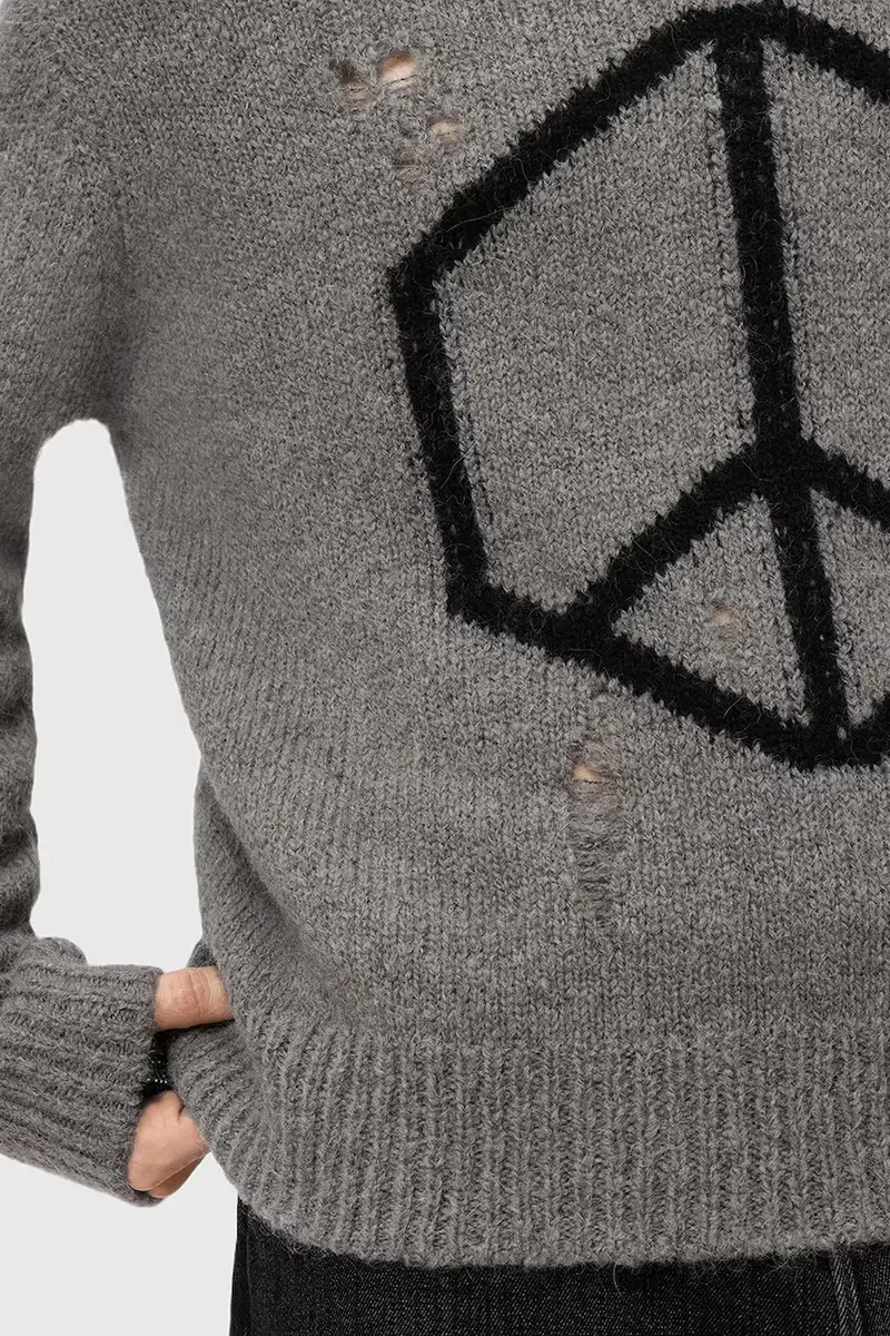 maglione con lana MESSAGE colore grigio M013KD miniatura 3