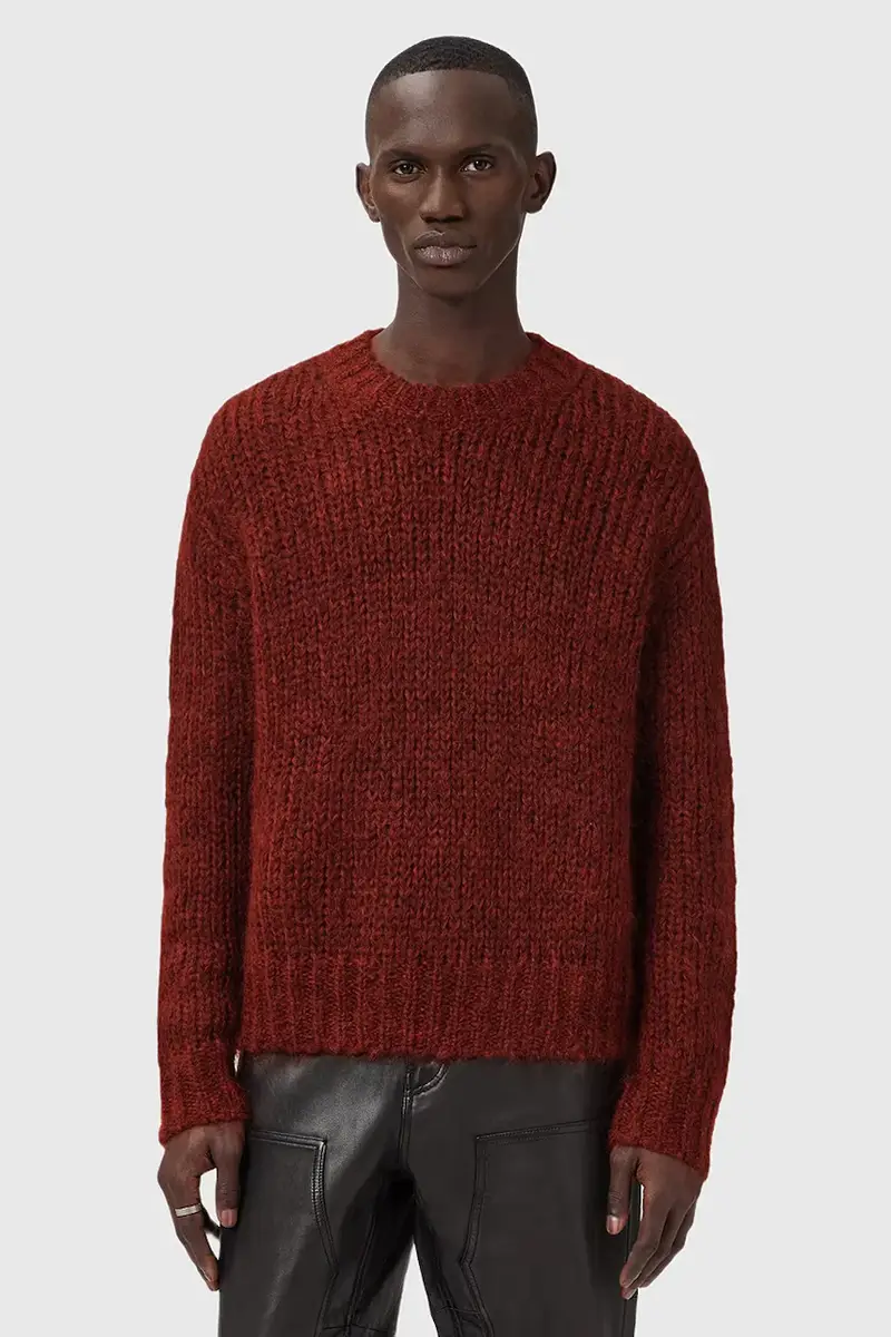 maglione con lana MYLES colore arancione M050KD Rosso miniatura 4