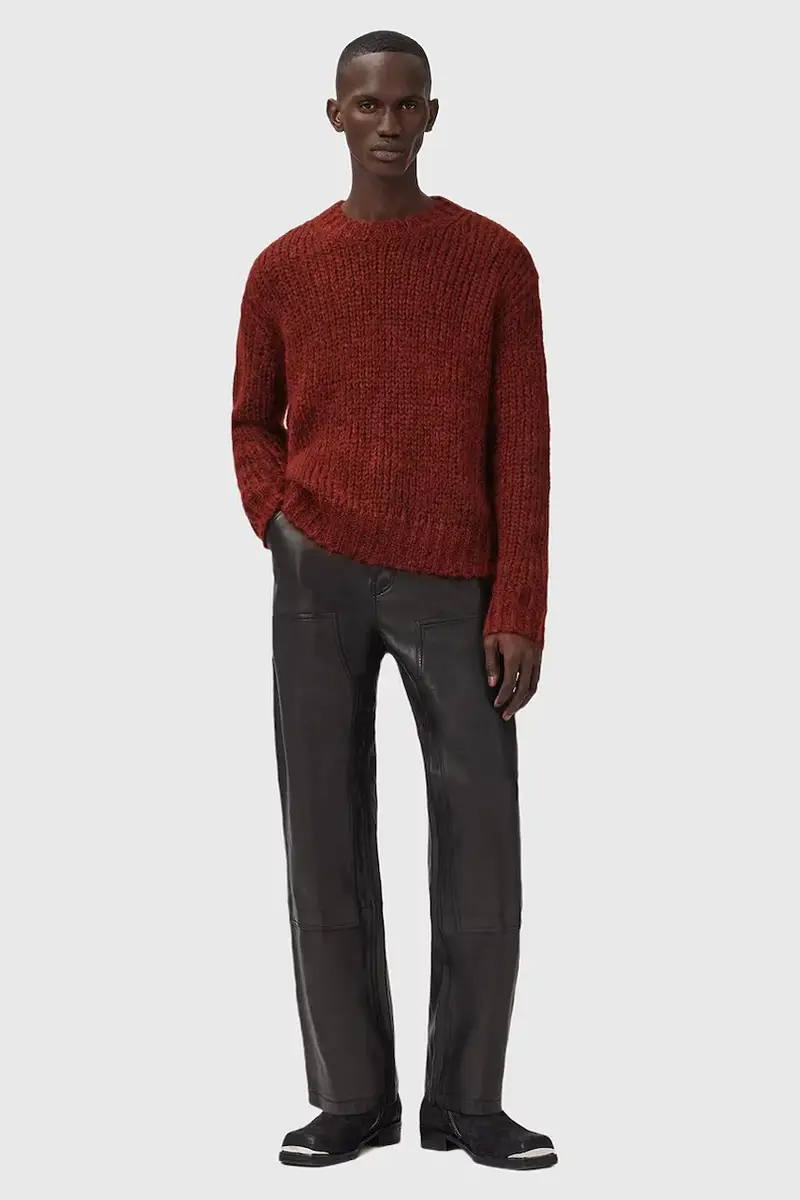 maglione con lana MYLES colore arancione M050KD Rosso miniatura 5