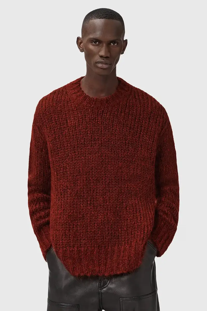 maglione con lana MYLES colore arancione M050KD Rosso