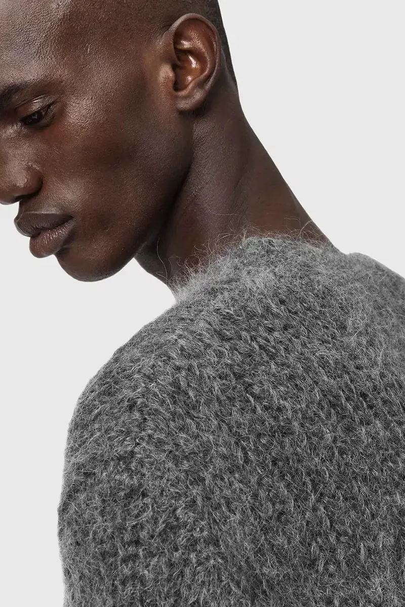 maglione con lana MYLES colore grigio M050KD miniatura 2