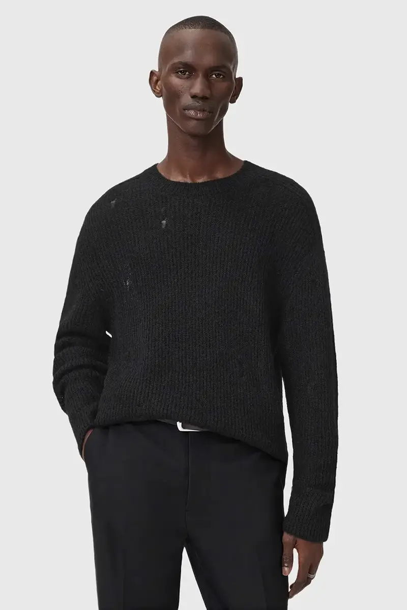 maglione con lana Nero