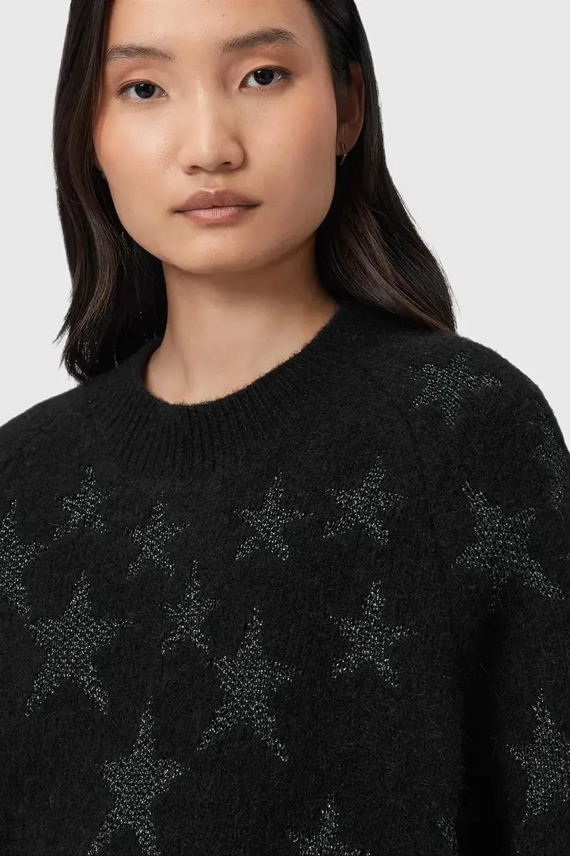 maglione con lana Nero miniatura 3