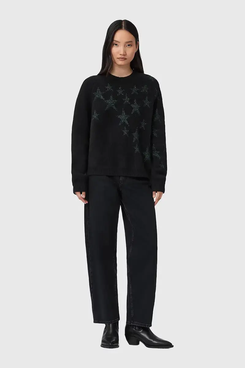 maglione con lana Nero miniatura 4