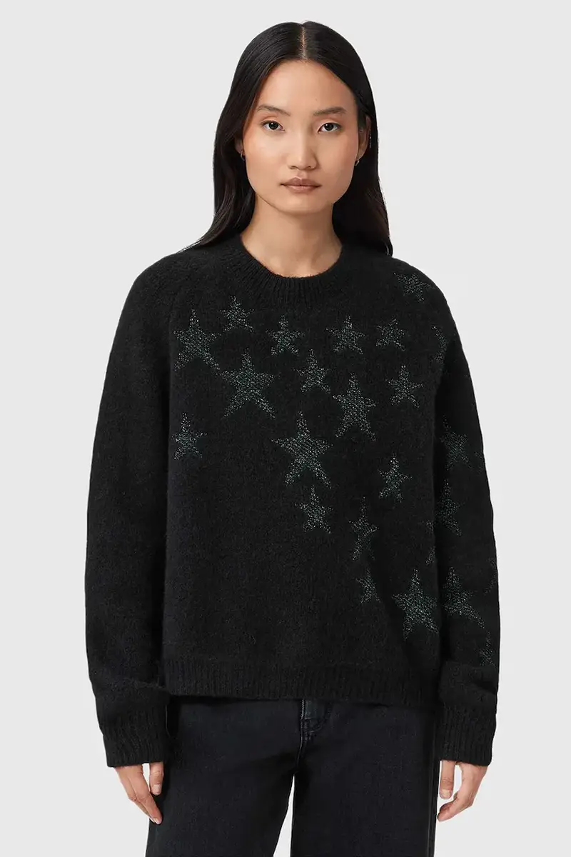 maglione con lana Nero