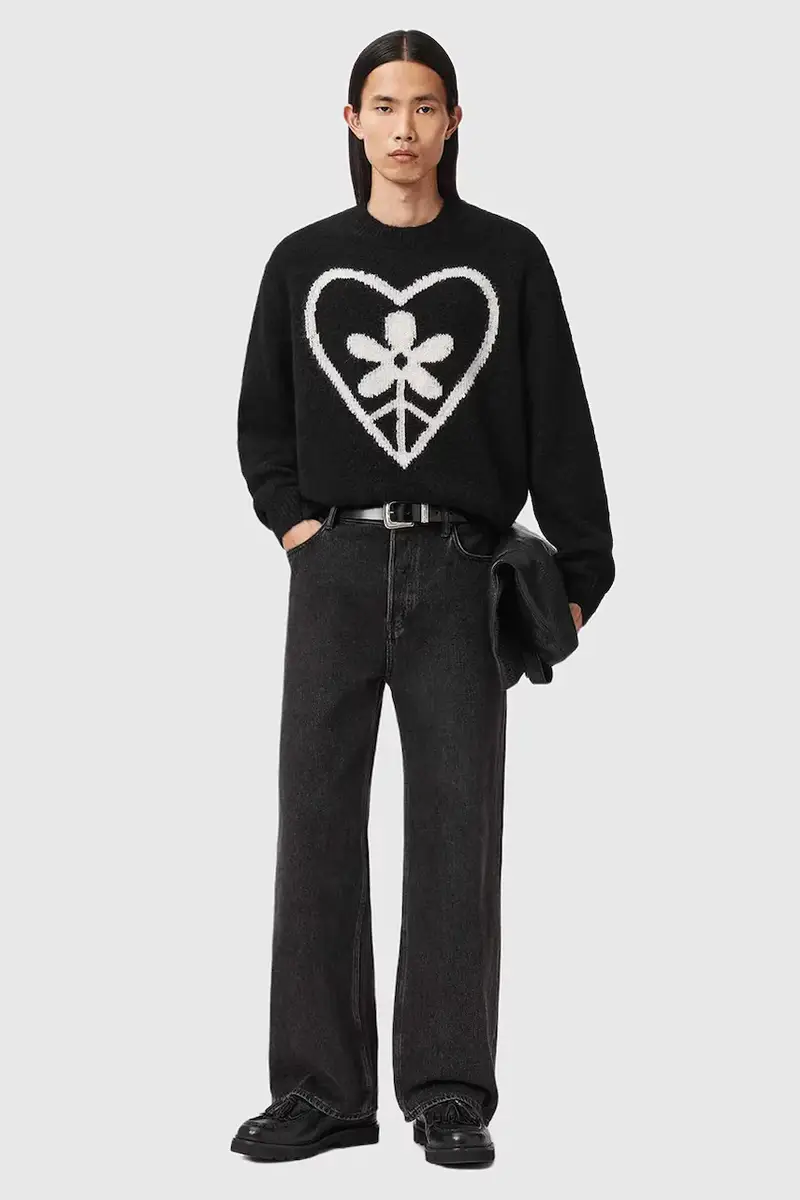 maglione con lana Nero miniatura 3