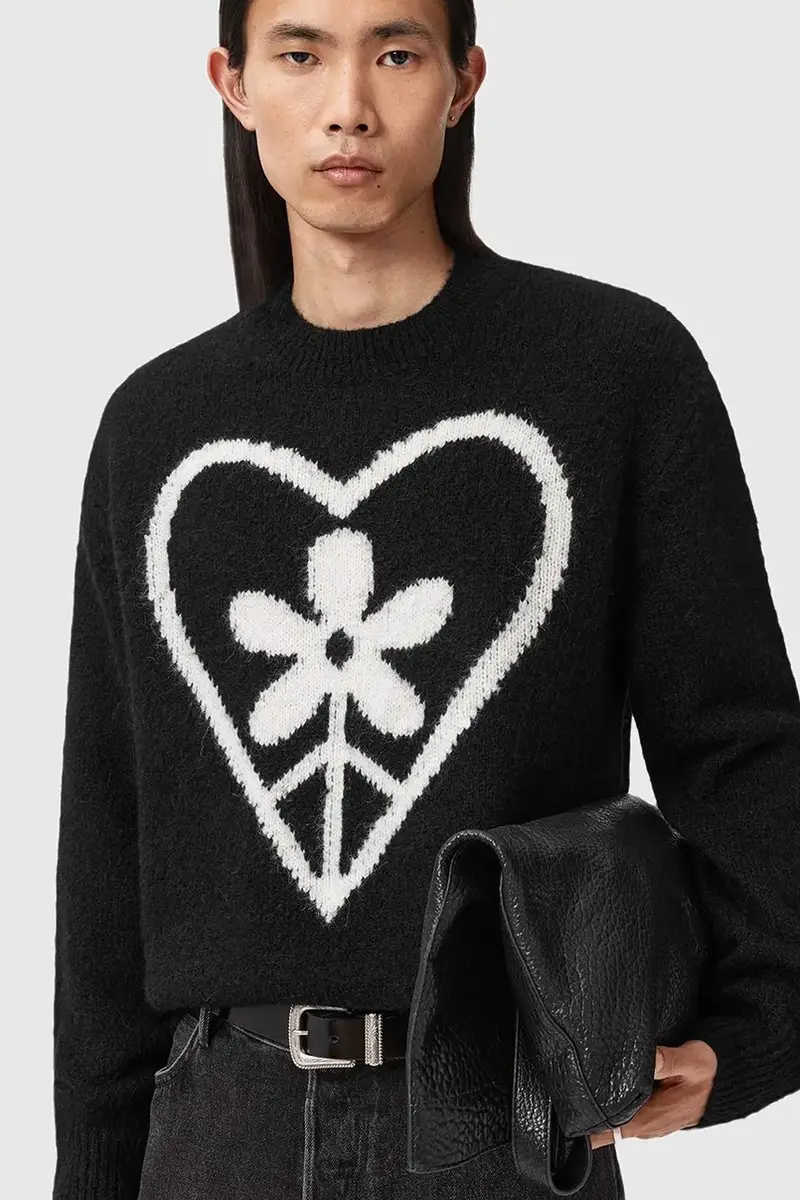 maglione con lana Nero miniatura 4