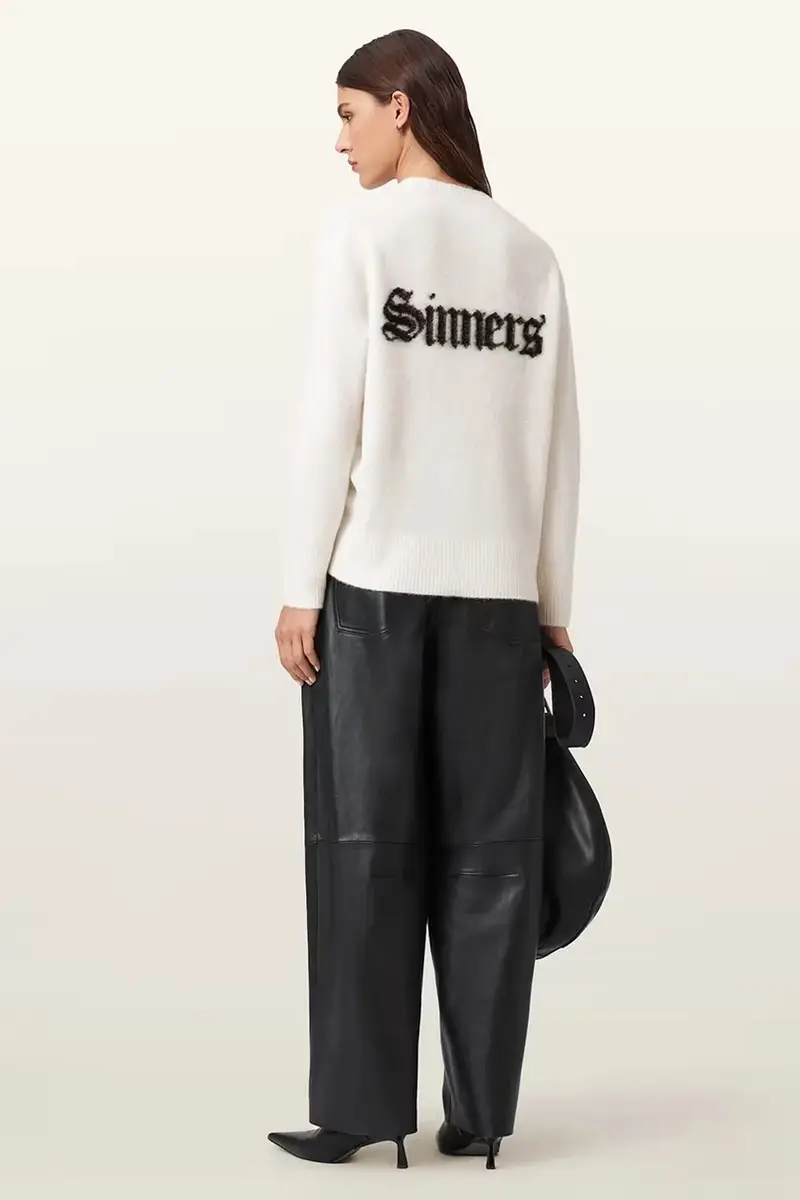 maglione con lana SAINTS colore nero W100KD miniatura 5