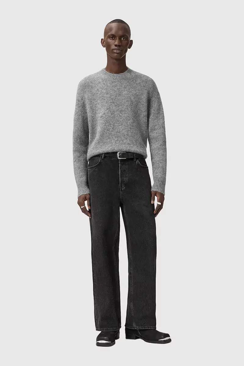 maglione con mohair COBY colore grigio M005KD miniatura 5