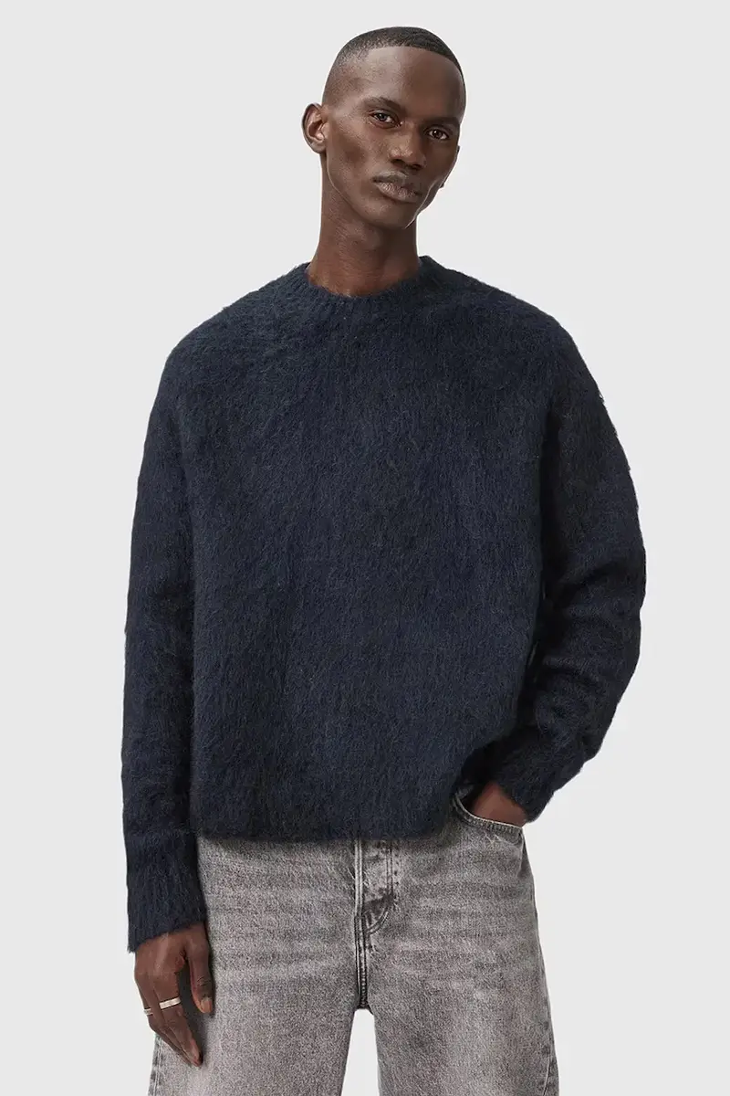 maglione con mohair COBY colore nero M005KD miniatura 4