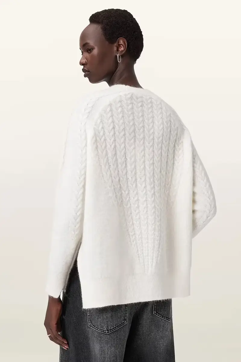 maglione con mohair KIT Bianco miniatura 2